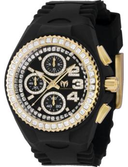TechnoMarine Cruise TM-121197 Reloj de Mujer - Movimiento de Cuarzo - Acero Inoxidable con Esfera Negra - 40 mm