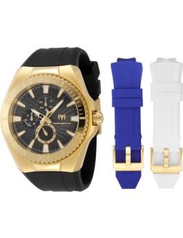 TechnoMarine Cruise TM-124019 Men's Watch - Quartz Movement - Stainless Steel with Black Dial - 45 mm