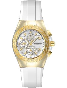 TechnoMarine Cruise TM-125013 Reloj para Hombre - Movimiento de Cuarzo - Acero Inoxidable con Esfera Plateada - 44 mm