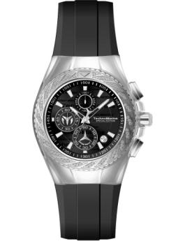 TechnoMarine Cruise TM-125015 Men's Watch - Quartz Movement - Stainless Steel with Black Dial - 44 mm