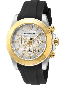 TechnoMarine Manta TM-219033 Herrenarmbanduhr - Quarzwerk - Edelstahl mit Silbernem Zifferblatt - 42 mm