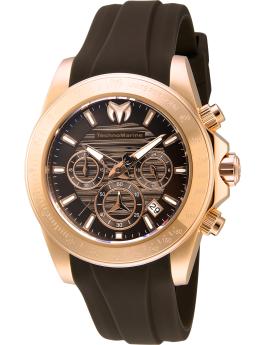 TechnoMarine Manta TM-219038 Relógio Masculino - Movimento de Quartzo - Aço Inoxidável com Mostrador Marrom - 42 mm