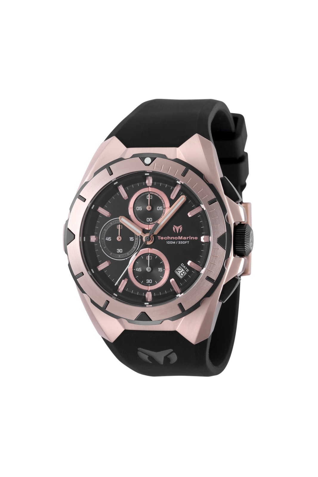 TechnoMarine OCEAN TM-318146 Men's Watch - Quartz Movement - Stainless Steel with Black Dial - 41 mm