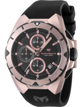 TechnoMarine OCEAN TM-318146 Men's Watch - Quartz Movement - Stainless Steel with Black Dial - 41 mm