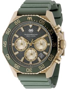 TechnoMarine Mar Vivo TM-225072 Rel&oacute;gio Masculino - Movimento de Quartzo - A&ccedil;o Inoxid&aacute;vel com Mostrador Verde - 44 mm