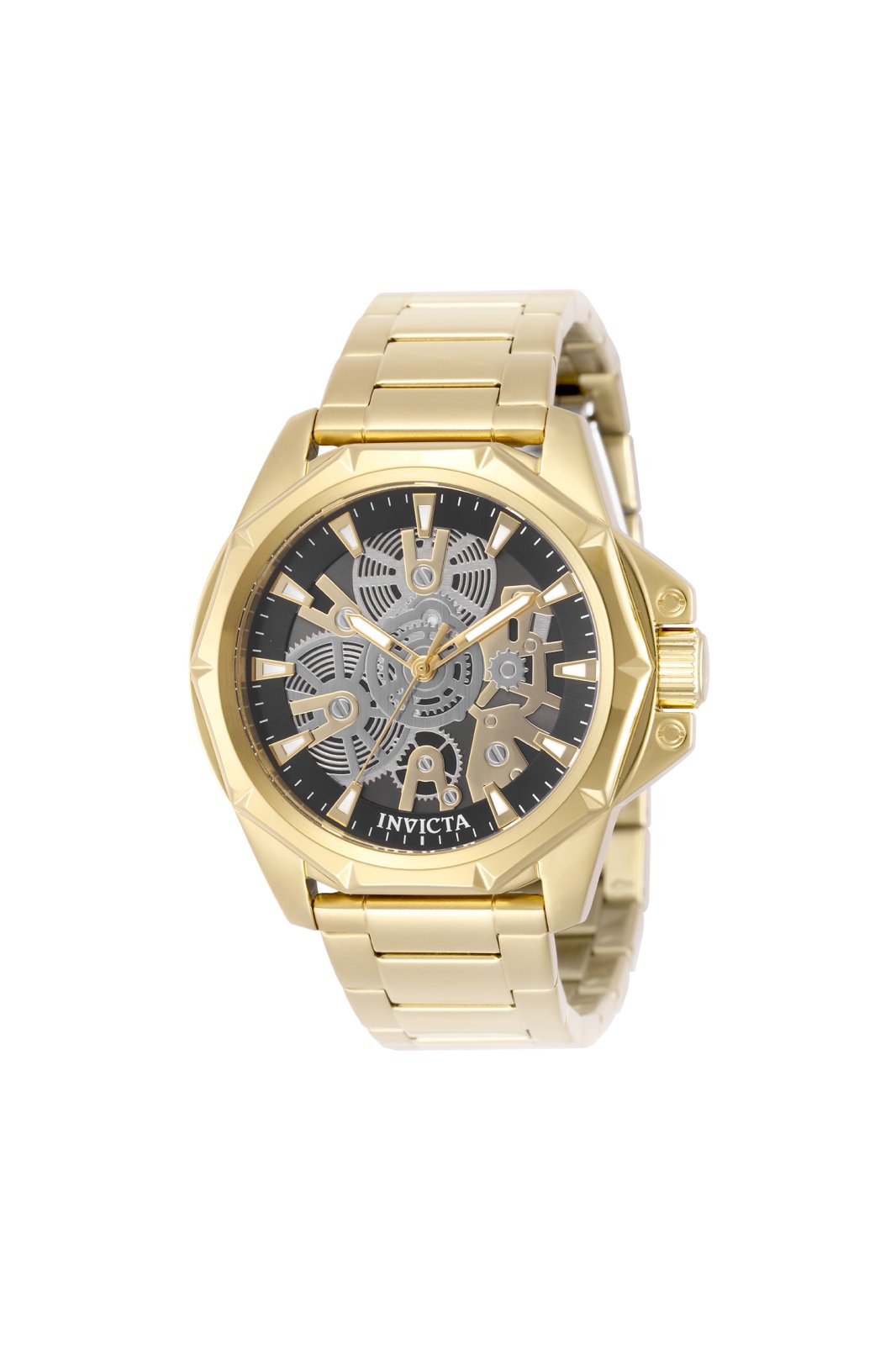 Invicta Objet D Art 50380 Men's Watch - Quartz Movement - Stainless Steel with Black Dial - 44 mm