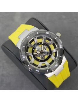 Invicta Racing 49443 Reloj de Hombre - Movimiento de Cuarzo - Acero Inoxidable con Esfera Amarilla - 46 mm