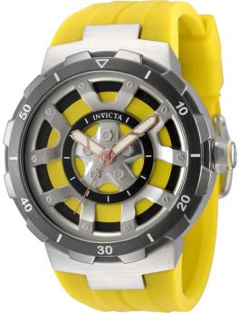 Invicta Racing 49443 Reloj de Hombre - Movimiento de Cuarzo - Acero Inoxidable con Esfera Amarilla - 46 mm