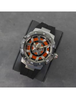 Invicta Racing 49444 Reloj de Hombre - Movimiento de Cuarzo - Acero Inoxidable con Esfera Naranja - 46 mm