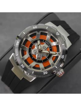 Invicta Racing 49444 Reloj de Hombre - Movimiento de Cuarzo - Acero Inoxidable con Esfera Naranja - 46 mm