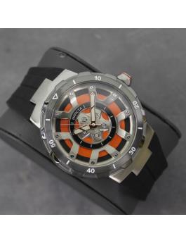 Invicta Racing 49444 Reloj de Hombre - Movimiento de Cuarzo - Acero Inoxidable con Esfera Naranja - 46 mm