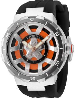 Invicta Racing 49444 Reloj de Hombre - Movimiento de Cuarzo - Acero Inoxidable con Esfera Naranja - 46 mm
