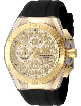 TechnoMarine Cruise TM-125002 Orologio da Uomo - Movimento al Quarzo - Acciaio Inossidabile con Quadrante Oro - 45 mm
