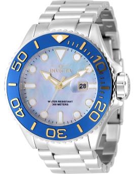 Invicta Grand Diver 49157 Relógio Masculino - Movimento Quartz - Aço Inoxidável com Mostrador de Madre-Pérola - 52 mm