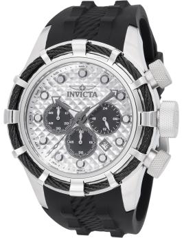 Invicta Bolt 49163 Relógio Masculino - Movimento Quartz - Aço Inoxidável com Mostrador Prateado - 50 mm