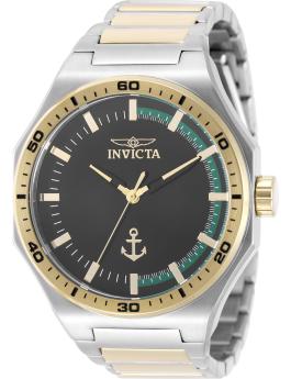 Invicta OCEAN VOYAGE 49971 Herrklocka - Quartz Rör - Rostfritt Stål med Svart Urskiva - 44 mm