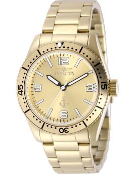 Invicta OCEAN VOYAGE 50020 Pánské Hodinky - Quartz Hnutí - Nerezová Ocel s Zlatým Ciferníkem - 38 mm