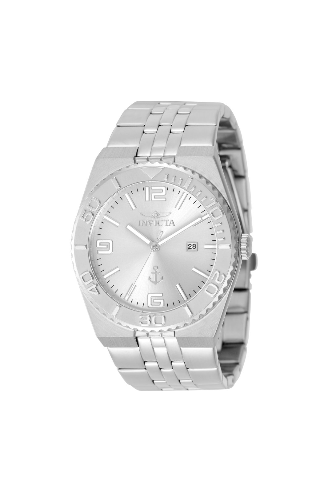 Invicta OCEAN VOYAGE 50154 Moška ura - Quartz mehanizem - Nerjaveče jeklo s srebrnim številčnico - 43 mm