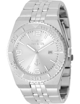 Invicta OCEAN VOYAGE 50154 Moška ura - Quartz mehanizem - Nerjaveče jeklo s srebrnim številčnico - 43 mm