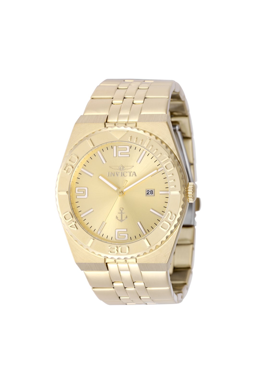 Invicta OCEAN VOYAGE 50155 Herreur - Quartz Urværk - Rustfrit Stål med Guld Zifferblad - 43 mm