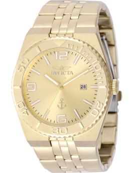 Invicta OCEAN VOYAGE 50155 Herreur - Quartz Urv&aelig;rk - Rustfrit St&aring;l med Guld Zifferblad - 43 mm