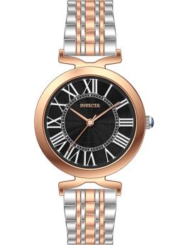 Invicta Wildflower 69314 Orologio da Donna - Movimento al Quarzo - Acciaio Inossidabile con Quadrante Nero - 34 mm