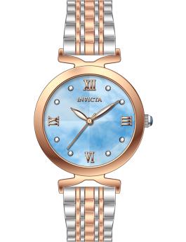 Invicta Wildflower 69315 Orologio da Donna - Movimento al Quarzo - Acciaio Inossidabile con Quadrante Blu - 34 mm