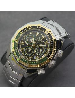 Invicta Akula 49636 Orologio da Uomo - Movimento al Quarzo - Acciaio Inossidabile con Quadrante Verde - 55 mm
