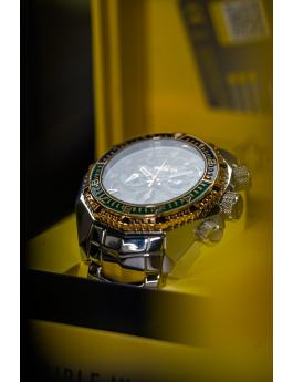Invicta Akula 49636 Orologio da Uomo - Movimento al Quarzo - Acciaio Inossidabile con Quadrante Verde - 55 mm