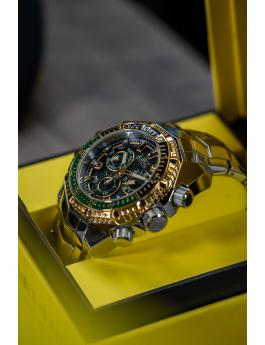 Invicta Akula 49636 Orologio da Uomo - Movimento al Quarzo - Acciaio Inossidabile con Quadrante Verde - 55 mm