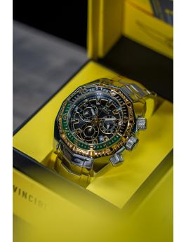 Invicta Akula 49636 Orologio da Uomo - Movimento al Quarzo - Acciaio Inossidabile con Quadrante Verde - 55 mm