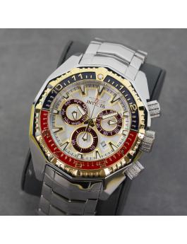 Invicta Akula 49637 Orologio da Uomo - Movimento al Quarzo - Acciaio Inossidabile con Quadrante Argento - 55 mm
