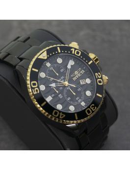 Invicta Pro Diver 50222 Men's Watch - Quartz Movement - Stainless Steel with Black Dial - 53 mm
