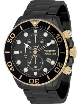Invicta Pro Diver 50222 Relógio Masculino - Movimento Quartz - Aço Inoxidável com Mostrador Preto - 53 mm