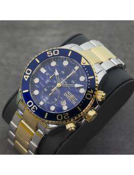 Invicta Pro Diver 50224 Men's Watch - Quartz Movement - Stainless Steel with Blue Dial - 53 mm