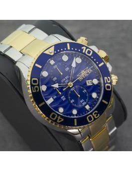 Invicta Pro Diver 50224 Men's Watch - Quartz Movement - Stainless Steel with Blue Dial - 53 mm