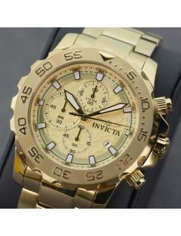 Invicta Pro Diver 50248 Reloj de Hombre - Movimiento de Cuarzo - Acero Inoxidable con Esfera Dorada - 54 mm