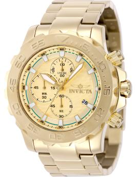 Invicta Pro Diver 50248 Relógio Masculino - Movimento Quartz - Aço Inoxidável com Mostrador Dourado - 54 mm
