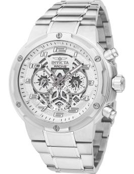 Invicta S1 Rally 50256 Reloj para Hombre - Movimiento de Cuarzo - Acero Inoxidable con Esfera Plateada - 49 mm