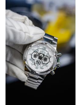 Invicta S1 Rally 50256 Reloj para Hombre - Movimiento de Cuarzo - Acero Inoxidable con Esfera Plateada - 49 mm