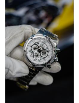 Invicta S1 Rally 50256 Reloj para Hombre - Movimiento de Cuarzo - Acero Inoxidable con Esfera Plateada - 49 mm