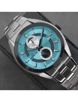 Invicta Speedway 50433 Reloj de Hombre - Movimiento de Cuarzo - Acero Inoxidable con Esfera Azul - 45 mm