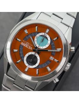 Invicta Speedway 50434 Reloj de Hombre - Movimiento de Cuarzo - Acero Inoxidable con Esfera Marrón - 45 mm