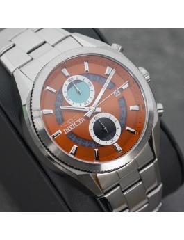 Invicta Speedway 50434 Reloj de Hombre - Movimiento de Cuarzo - Acero Inoxidable con Esfera Marrón - 45 mm