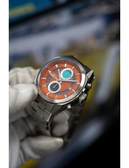 Invicta Speedway 50434 Reloj de Hombre - Movimiento de Cuarzo - Acero Inoxidable con Esfera Marrón - 45 mm