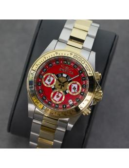 Invicta Speedway 50495 Orologio da Uomo - Movimento al Quarzo - Acciaio Inossidabile con Quadrante Rosso - 39 mm