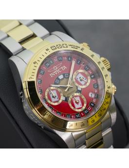 Invicta Speedway 50495 Orologio da Uomo - Movimento al Quarzo - Acciaio Inossidabile con Quadrante Rosso - 39 mm