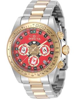 Invicta Speedway 50495 Men's Watch - Quartz Movement - Stainless Steel with Red Dial - 39 mm