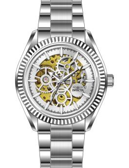 Invicta Objet D Art 69751 Herrenarmbanduhr - Automatik Uhrwerk - Edelstahl mit Silberner Zifferblatt - 43 mm