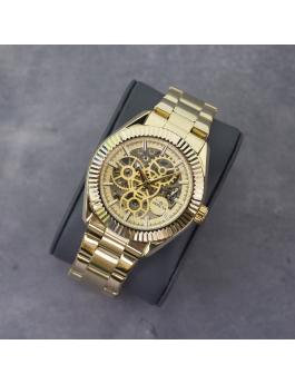 Invicta Objet D Art 69752 Herrenuhr - Automatikwerk - Edelstahl mit goldenem Zifferblatt - 43 mm